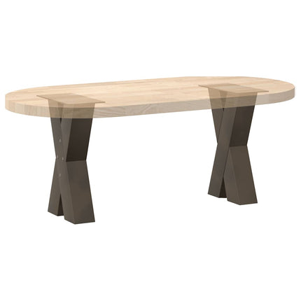 Soffbordsben X-formade 2 st naturstål 38x(42-43) cm stål