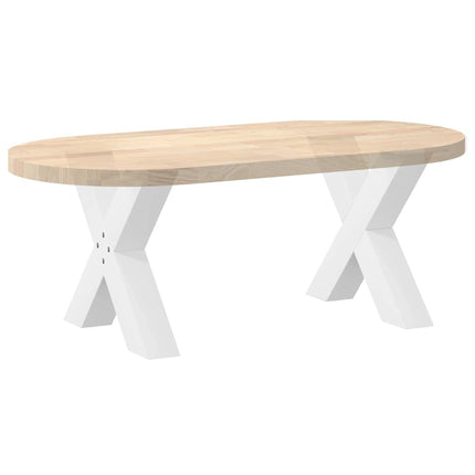 Soffbordsben X-formade 2 st vita 50x(42-43) cm stål