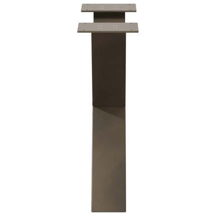 Soffbordsben X-formade 2 st naturstål 50x(42-43) cm stål