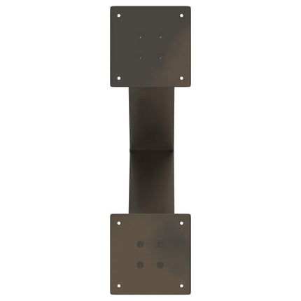 Soffbordsben X-formade 2 st naturstål 50x(42-43) cm stål