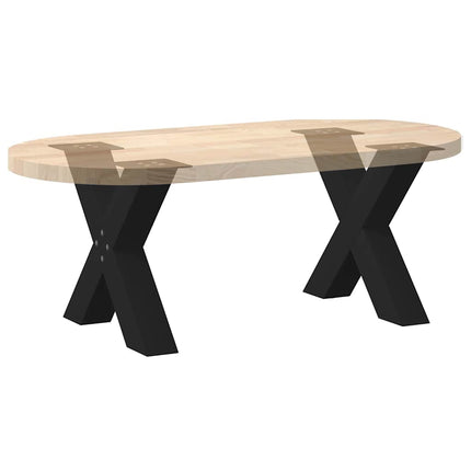 Soffbordsben X-formade 2 st svarta 60x(42-43) cm stål