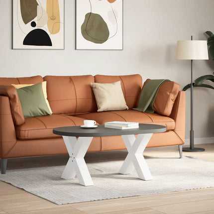 Soffbordsben X-formade 2 st vita 60x(42-43) cm stål