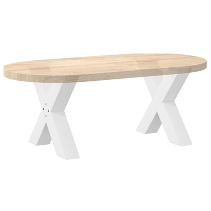Soffbordsben X-formade 2 st vita 60x(42-43) cm stål
