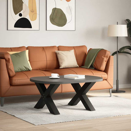 Soffbordsben X-formade 2 st svarta 70x(42-43) cm stål