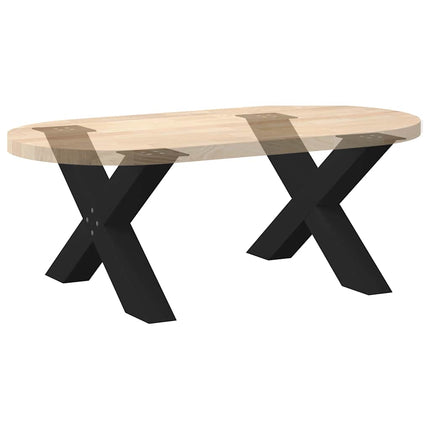 Soffbordsben X-formade 2 st svarta 70x(42-43) cm stål
