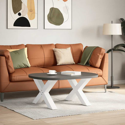 Soffbordsben X-formade 2 st vita 70x(42-43) cm stål