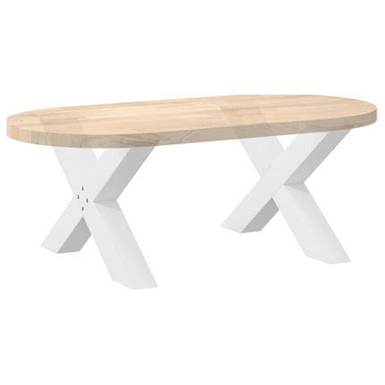 Soffbordsben X-formade 2 st vita 70x(42-43) cm stål