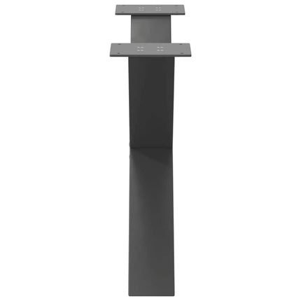 Soffbordsben X-formade 2 st antracit 70x(42-43) cm stål
