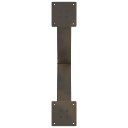 Soffbordsben X-formade 2 st naturstål 70x(42-43) cm stål