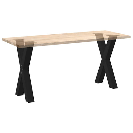 Matbordsben X-formade 2 st svarta 50x(72-73) cm stål