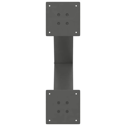 Matbordsben X-formade 2 st antracit 50x(72-73) cm stål