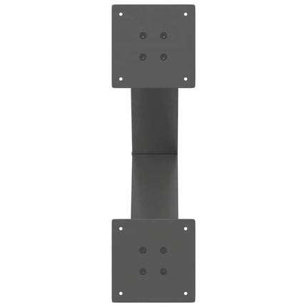 Matbordsben X-formade 2 st antracit 60x(72-73) cm stål