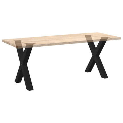 Matbordsben X-formade 2 st svarta 70x(72-73) cm stål