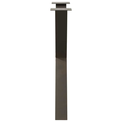 Matbordsben X-formade 2 st naturstål 80x(72-73) cm stål