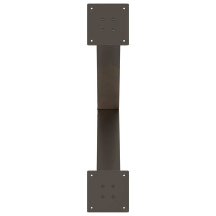 Matbordsben X-formade 2 st naturstål 80x(72-73) cm stål