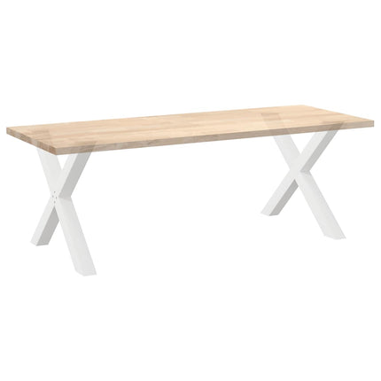 Matbordsben X-formade 2 st vita 90x(72-73) cm stål