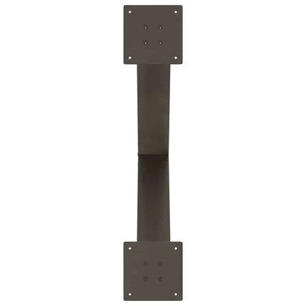 Matbordsben X-formade 3 st naturstål 70x(72-73) cm stål