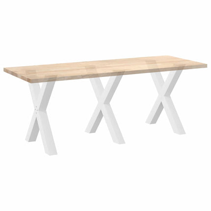 Matbordsben X-formade 3 st vita 80x(72-73) cm stål