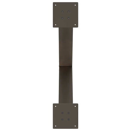 Matbordsben X-formade 3 st naturstål 80x(72-73) cm stål