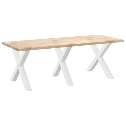 Matbordsben X-formade 3 st vita 90x(72-73) cm stål