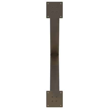 Matbordsben X-formade 3 st naturstål 90x(72-73) cm stål