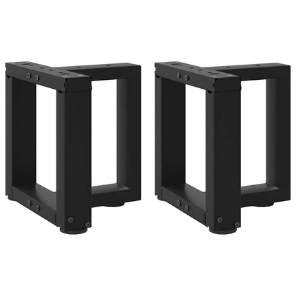 Soffbordsben T-formade 2 st svarta 30x25x(30-31) cm stål
