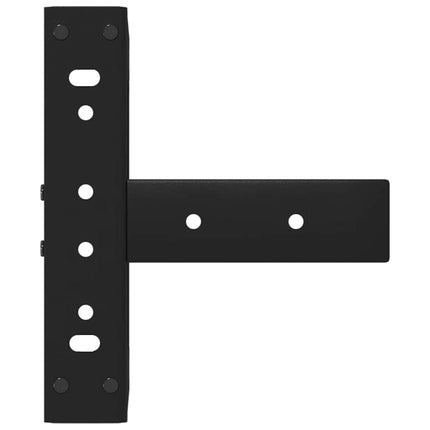 Soffbordsben T-formade 2 st svarta 30x25x(30-31) cm stål