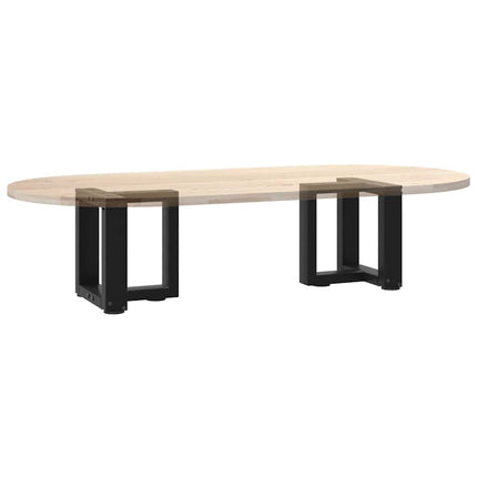 Soffbordsben T-formade 2 st svarta 30x25x(30-31) cm stål