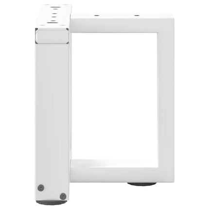 Soffbordsben T-formade 2 st vita 30x25x(30-31) cm stål