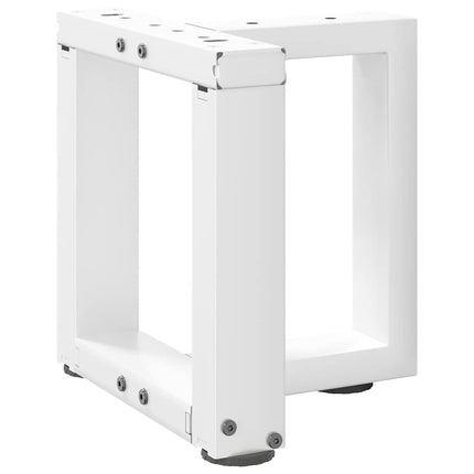 Soffbordsben T-formade 2 st vita 30x25x(30-31) cm stål
