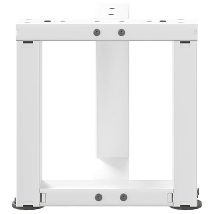 Soffbordsben T-formade 2 st vita 30x25x(30-31) cm stål