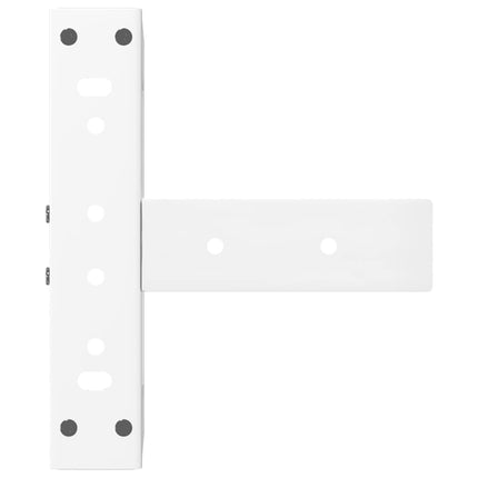 Soffbordsben T-formade 2 st vita 30x25x(30-31) cm stål