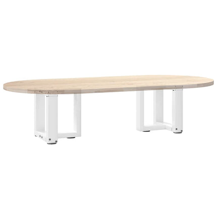 Soffbordsben T-formade 2 st vita 30x25x(30-31) cm stål
