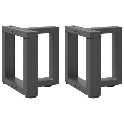 Soffbordsben T-formade 2 st antracit 30x25x(30-31) cm stål