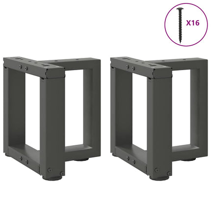 Soffbordsben T-formade 2 st antracit 30x25x(30-31) cm stål