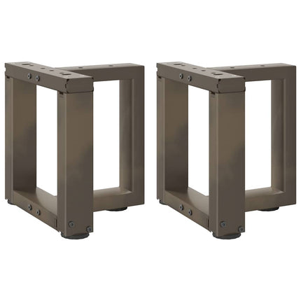 Soffbordsben T-formade 2 st svarta 30x25x(30-31) cm stål