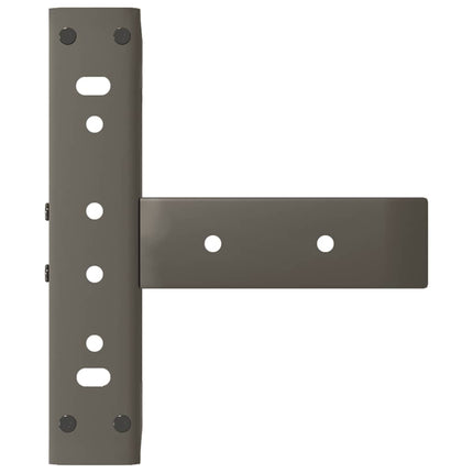 Soffbordsben T-formade 2 st svarta 30x25x(30-31) cm stål
