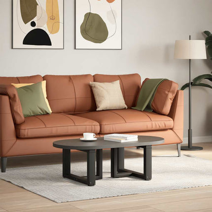 Soffbordsben T-formade 2 st svarta 40x25x(30-31) cm stål