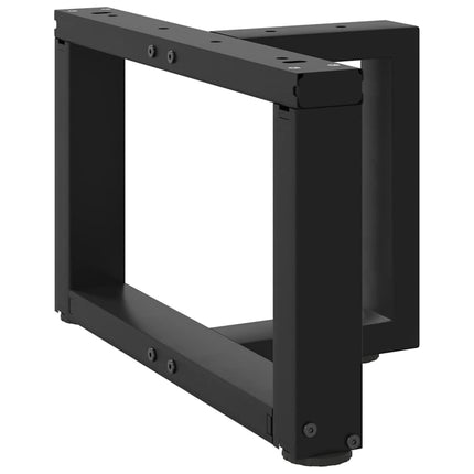 Soffbordsben T-formade 2 st svarta 40x25x(30-31) cm stål