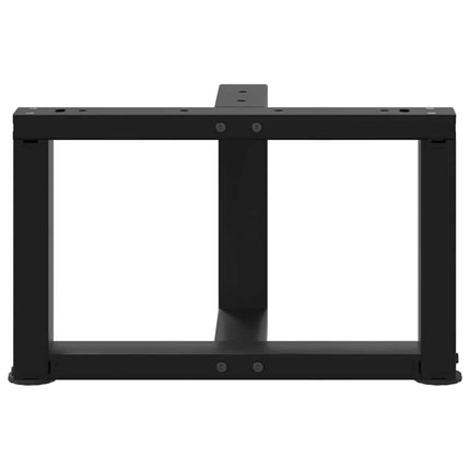 Soffbordsben T-formade 2 st svarta 40x25x(30-31) cm stål