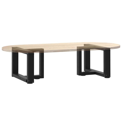 Soffbordsben T-formade 2 st svarta 40x25x(30-31) cm stål