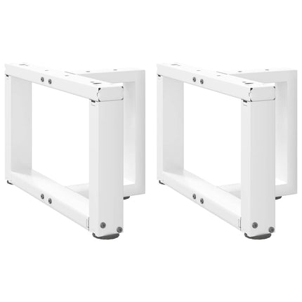 Soffbordsben T-formade 2 st vita 40x25x(30-31) cm stål