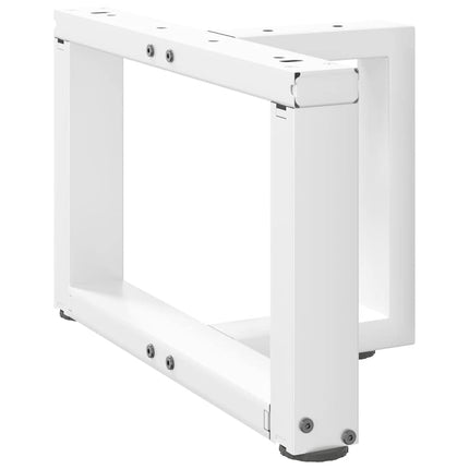 Soffbordsben T-formade 2 st vita 40x25x(30-31) cm stål
