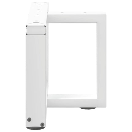 Soffbordsben T-formade 2 st vita 40x25x(30-31) cm stål