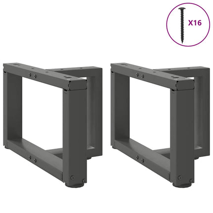 Soffbordsben T-formade 2 st antracit 40x25x(30-31) cm stål