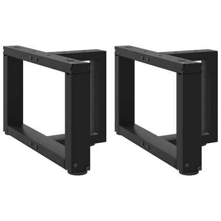Soffbordsben T-formade 2 st svarta 50x25x(30-31) cm stål