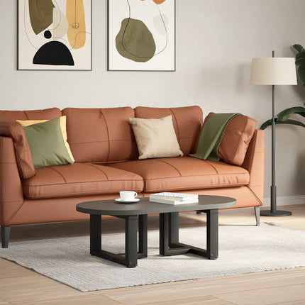 Soffbordsben T-formade 2 st svarta 50x25x(30-31) cm stål