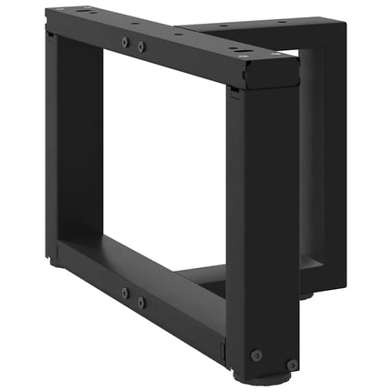 Soffbordsben T-formade 2 st svarta 50x25x(30-31) cm stål