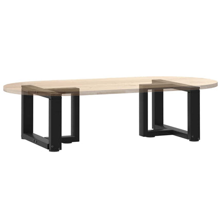 Soffbordsben T-formade 2 st svarta 50x25x(30-31) cm stål