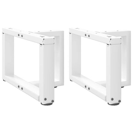 Soffbordsben T-formade 2 st vita 50x25x(30-31) cm stål